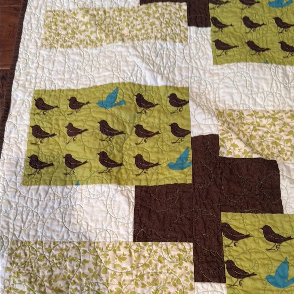 Vintage Brown and Cream Geometric Quilt Bedding